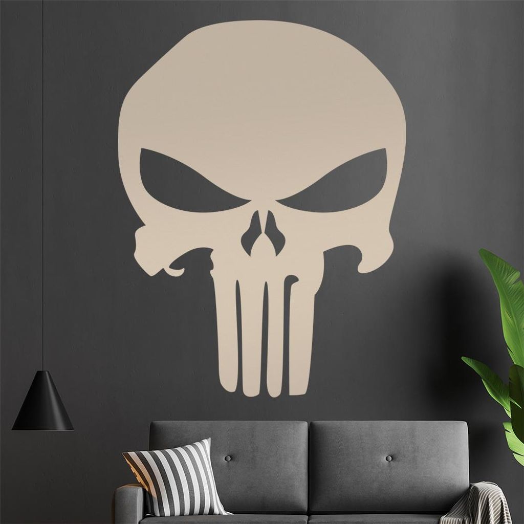 Schädel Totenkopf Wandtattoo in 6 Größen - Wandaufkleber Wall Sticker - Dekoration, Küche, Wohnzimmer, Schlafzimmer, Badezimmer