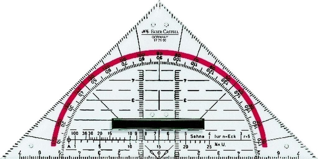 Geometrie-Dreieck klein mit Griff Packung mit 10 Stück