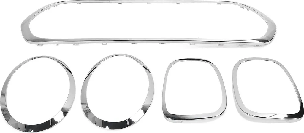 Kit contour de phares et calandre finition chrome poli pour MINI JCW S