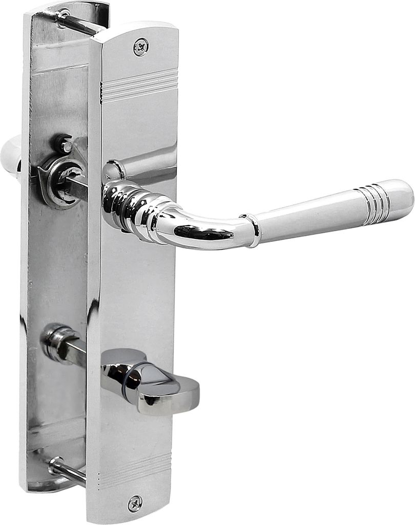Türbeschlag 1383 Helena LS WC Chrom Türdrücker Türklinke Produktbild 