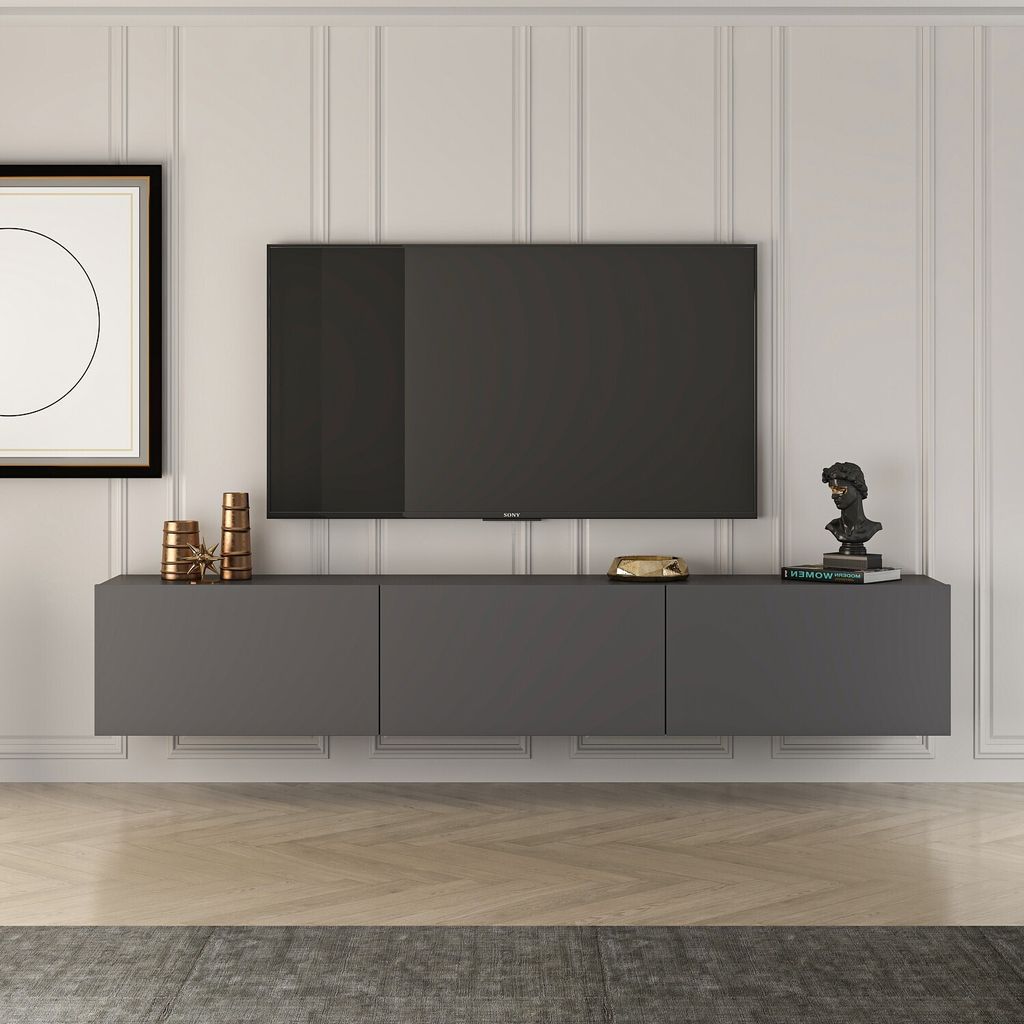 Skye Decor, West - antracit, TV stolík, antracit, 100 % Obrázok produktu 