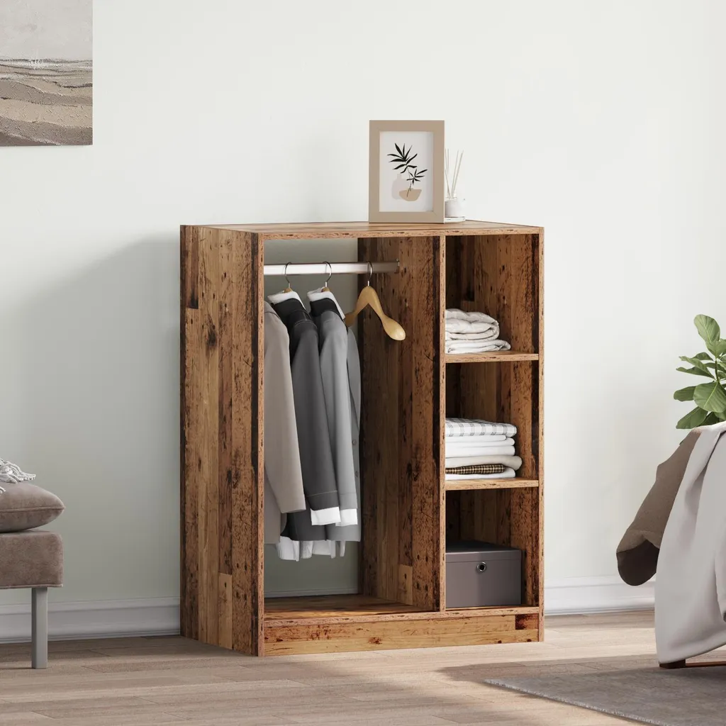 Optimisez votre Stockage : Armoire en Bois Ancien Compacte et Robuste