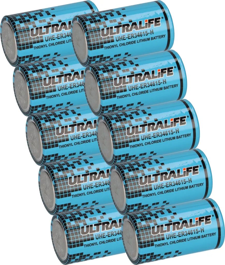 10 Piles Lithium ER34615 3.6V Haute Capacité 19000mAh pour Industrie