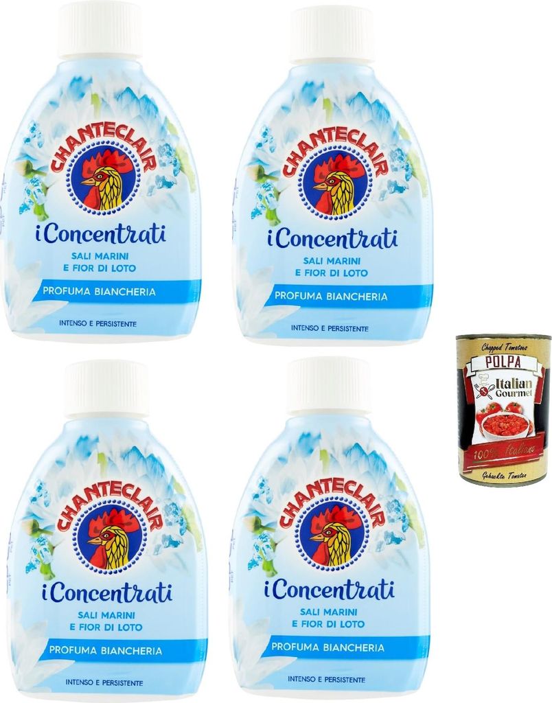 Chanteclair, I Concentrati, Profuma biancheria,Sali Marini e Fior di Loto, Duft Leinen, Meersalz und Lotusblume, für duftende Kleidung 4x 220 ml &...