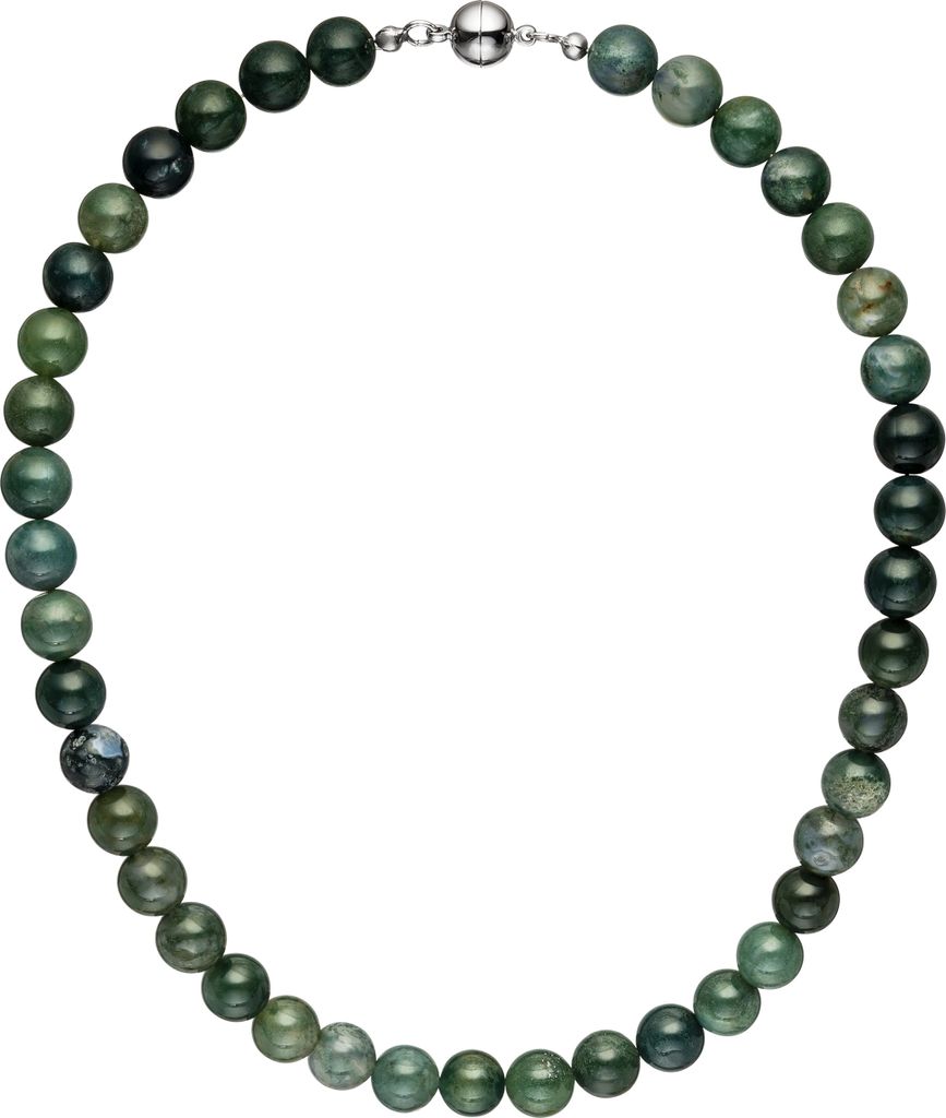 Halskette Kette Moosachat 45 cm Moosachatkette Steinkette Produktbild 