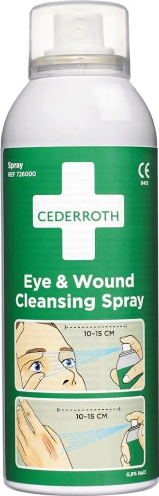 Cederroth 726000 Spray Lavaggio Occhi e Ferite 150ml | Pronto Soccorso
