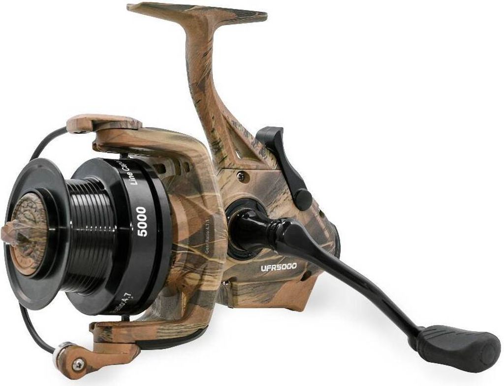 Karpfenrolle York Protheus Camo BC 6000 Freilaufrolle Feederrolle mit Bissanzeiger