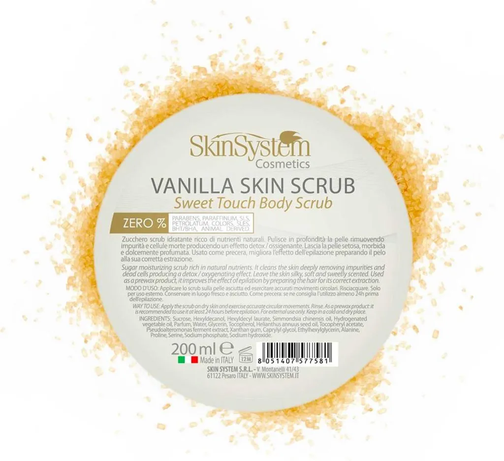 SkinSystem Vanilla Skin Scrub - Gommage Corps Hydratant Douceur 500ml
