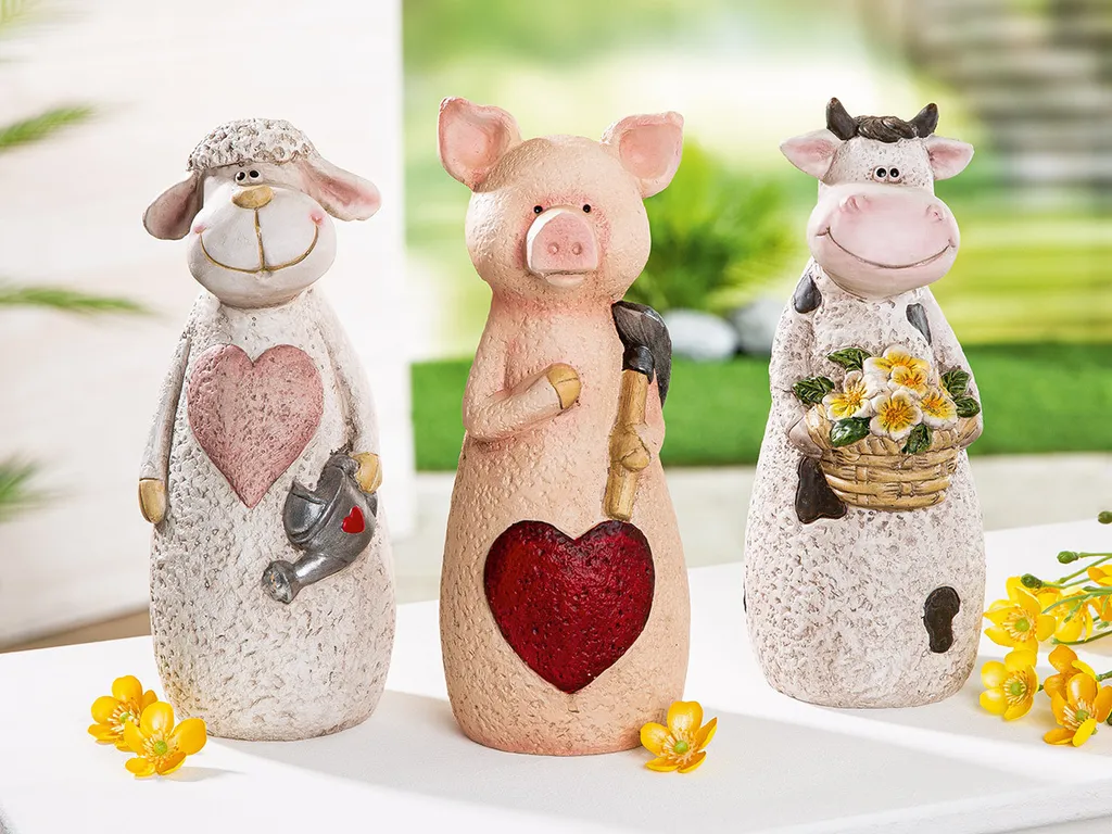 Déco de Clôture Originale : 3 Animaux en Céramique pour Jardin et Balcon