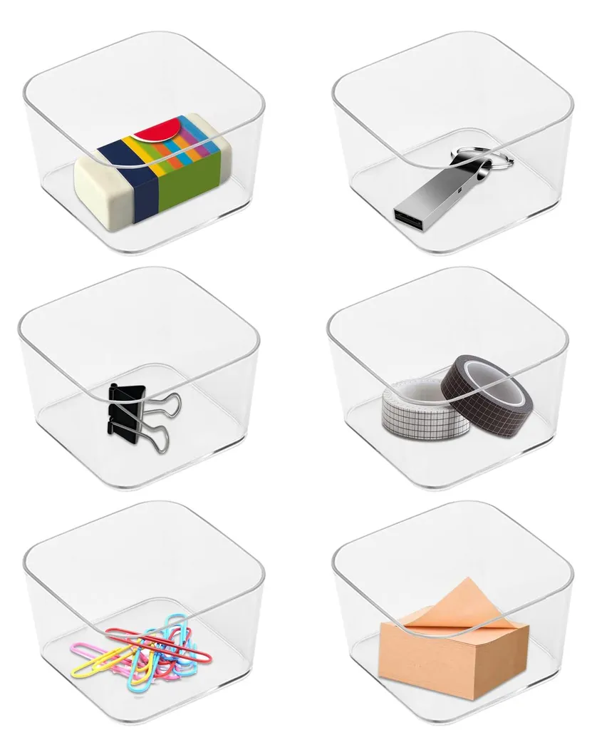 Stop au Désordre : 6 Boîtes de Rangement Transparentes pour Tiroirs