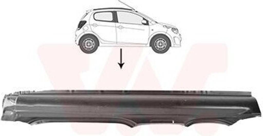 VAN WEZEL 0910104 Schweller Reparaturblech Einstiegblech Rechts für TOYOTA AYGO (WNB1, KGB1) passend für PEUGEOT 107 Schrägheck (PM, PN) für CI...