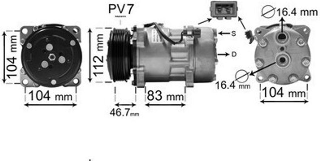 VAN WEZEL 5800K288 Klimaanlage Klimakompressor für VW Transporter IV Bus (70B, 70C, 7DB, 7DK, 70J, 70K, 7DC, 7DJ) Transporter IV Kastenwagen