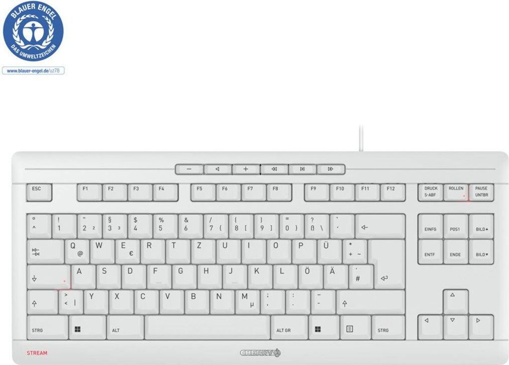 CHERRY STREAM KEYBOARD TKL, Kabelgebunden, USB, Produktbild 