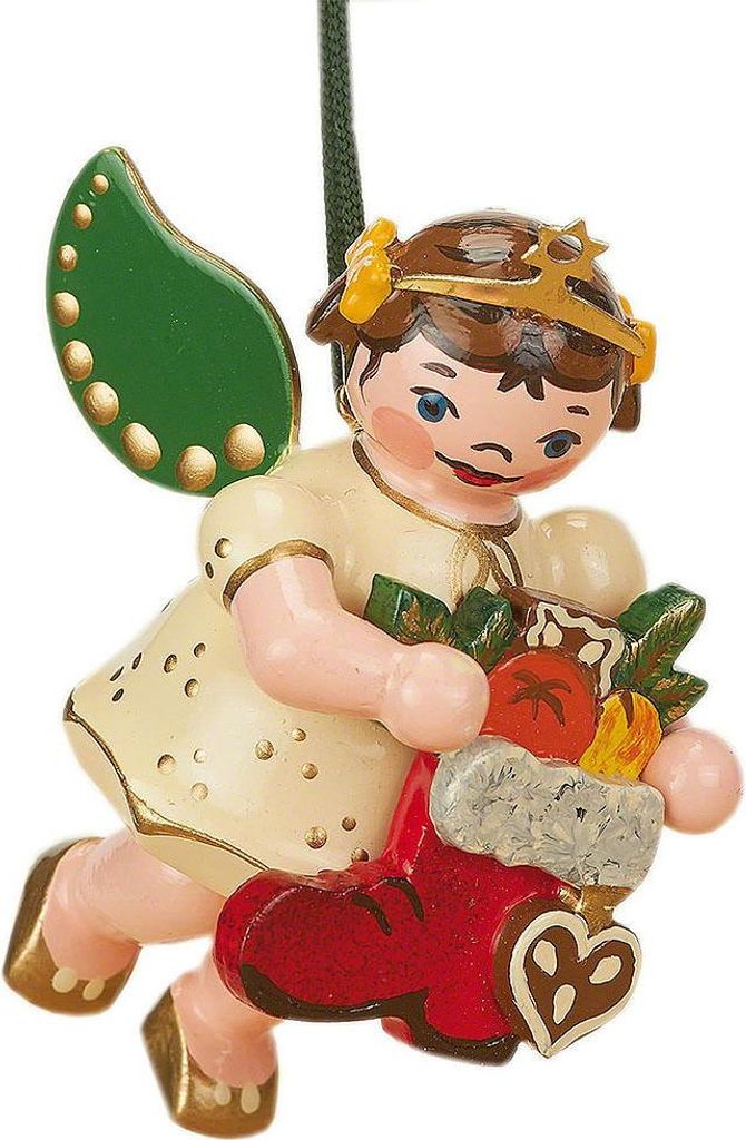 Christbaumschmuck Engel mit Nikolausstiefel (6cm) von Hubrig Volkskunst
