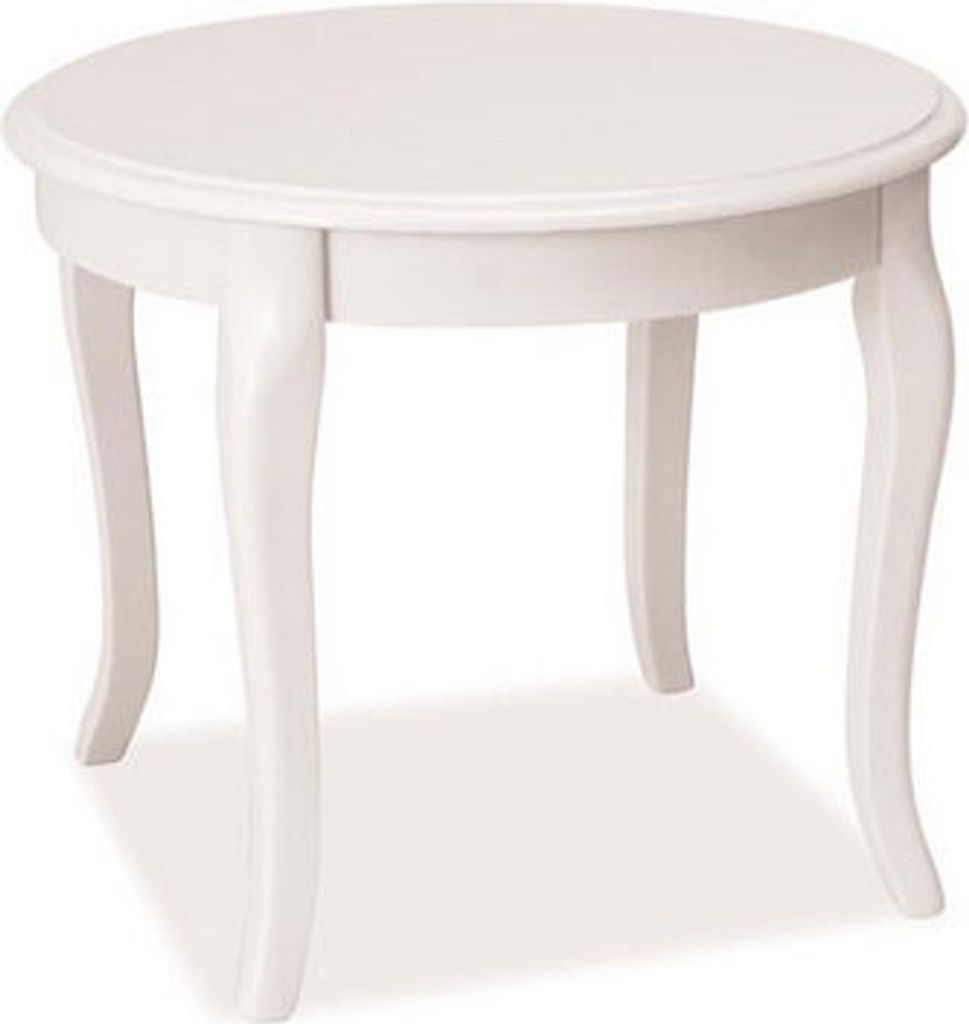 Couchtisch Wohnzimmertisch Royal 60x60x50cm weiß Jugendstil