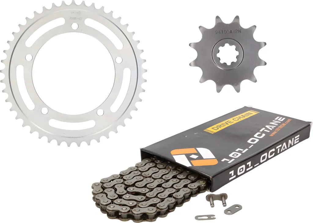 Kit chaîne renforcé 12/45 pour Aprilia RX3 50 et Pegaso 50cc
