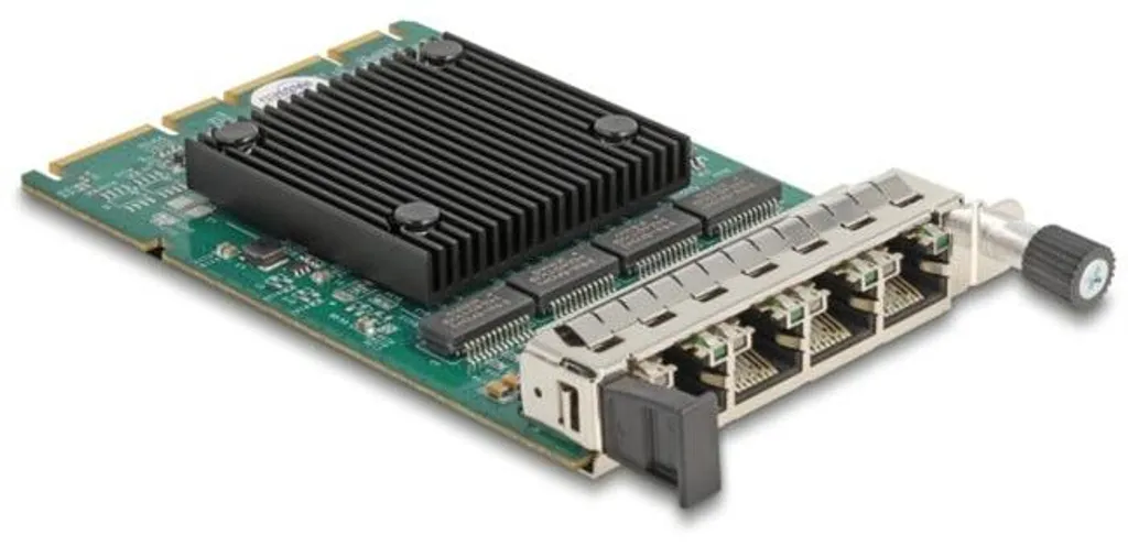 Delock OCP 3.0 Karte vers 4 x RJ45 Gigabit LAN - Adaptateur Réseau Pro - 4