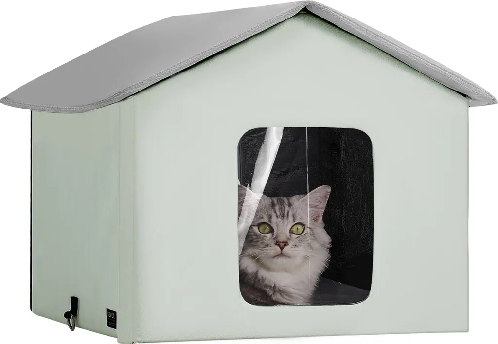 Niche pour chats Cave à chats Chauffée 48x56x44cm vert taille M Confort