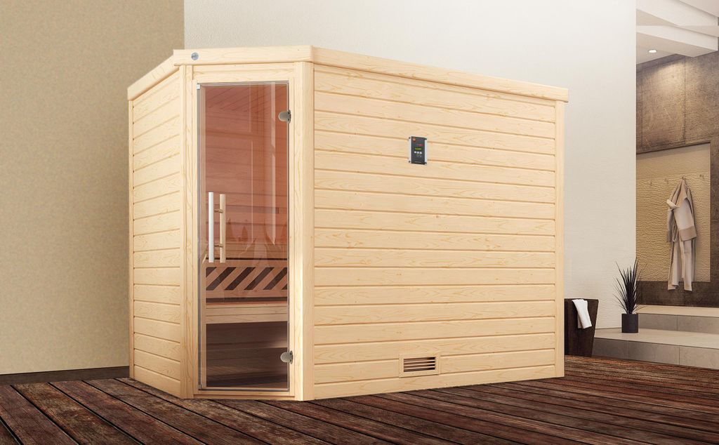 weka Massivholzsauna TURKU 3 GT Kompakt 9.0 x B x T x H x 245 x 195 x 205