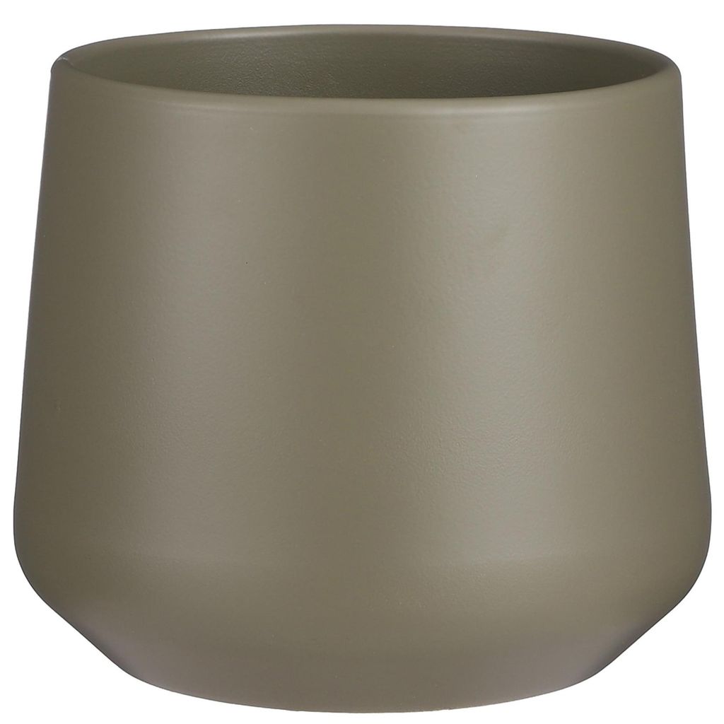 Mica Decorations Blumentopf - dunkelgrun - Keramik - 18/D21 cm