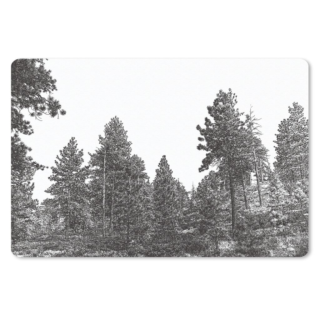 MuchoWow Mauspad Mousepad Eine historische Illustration eines Waldes 27x18 cm - Mousepads - Maus Mat - Pad - Mausunterlage - Büroartikel - Desk ...