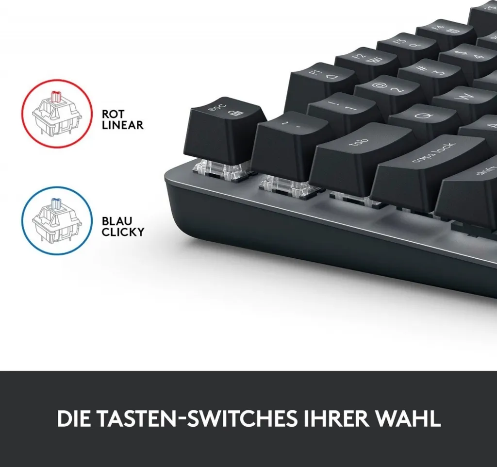 Clavier AZERTY Mécanique Compact Logitech K835 TKL Gris Anthracite USB - 6