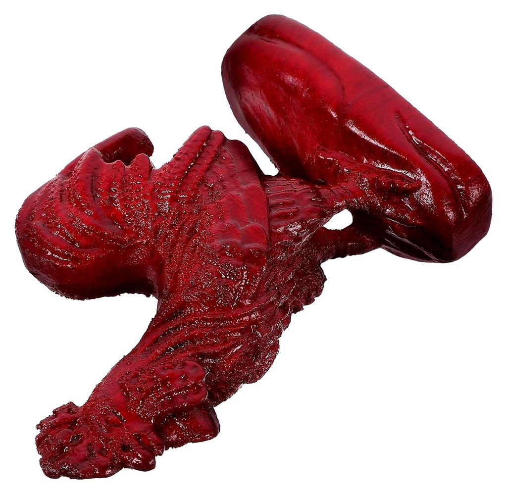 Hahnfigur aus rotem Blumenpflaumenholz, handgeschnitzt, Tischdekoration, lebendige kleine Hahnstatue für Wohnzimmer, Garten und Balkon, farbecht u...