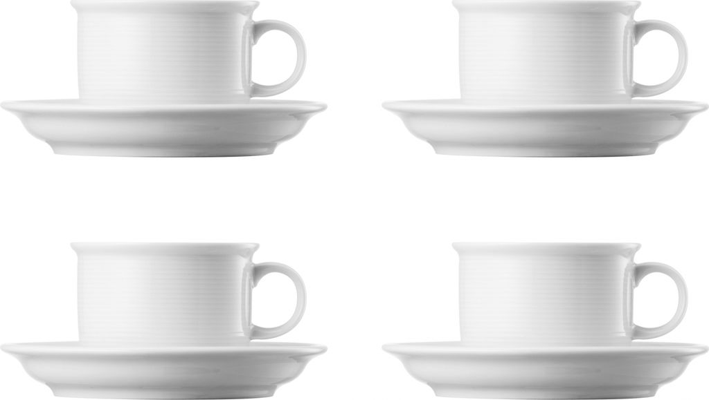 4 x Kaffeetasse 2-tlg. - Trend Weiß - Thomas - 11400-800001-14740