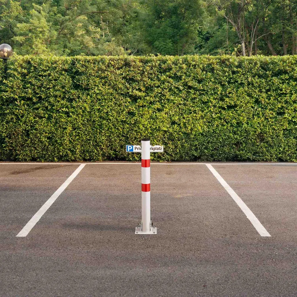 Arceau de parking rabattable avec serrure - Barrière de protection sol