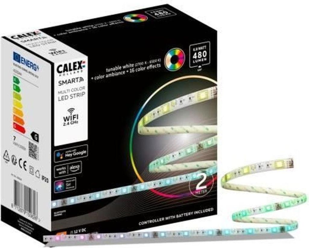 Calex Smart LED bande, 2 m, couleurs RGB, flexible & Image du produit 