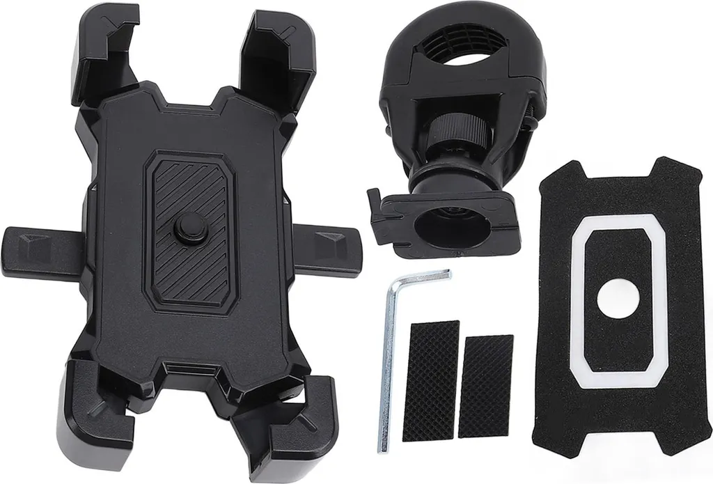 Supporto Smartphone Moto 360 Gradi - Ammortizzato per E-Bike Nero