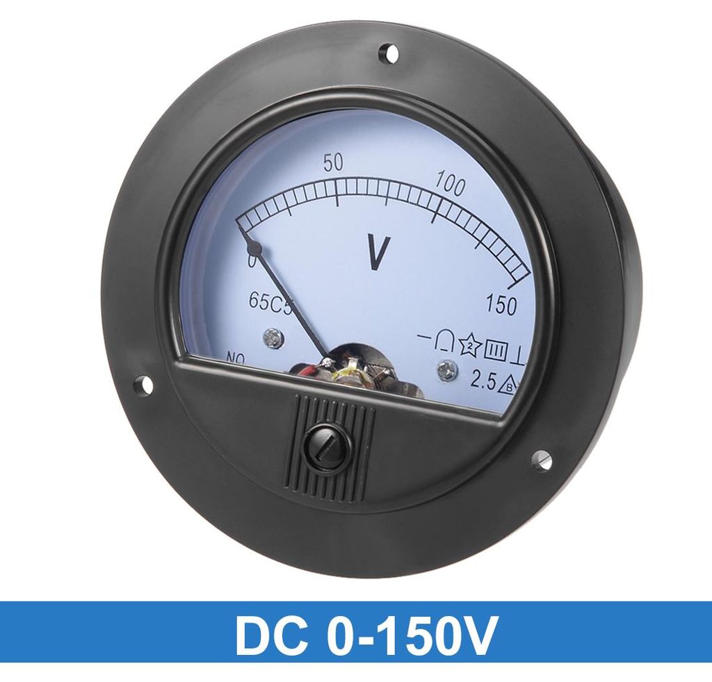 DC 0-150V Analog Platte Spannungsmesser Voltmeter 65C5 2,5% Fehler Marge DE de