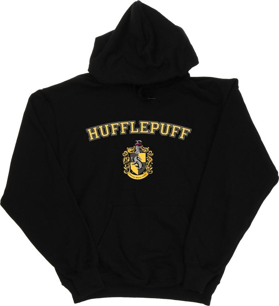 Harry Potter - "Hufflepuff" Kapuzenpullover für Mädchen BI8280 (116) (Schwarz)