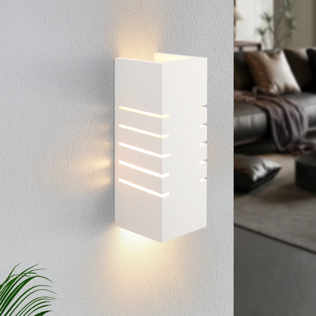 Offerta Applique ZMH E14 Gesso | Illuminazione Scale Interni Moderna