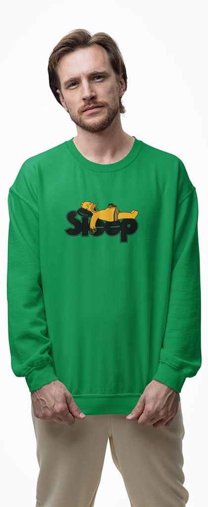 D&B Design Uni Pullover SWMO00056 Simpsons Grün-Größe M