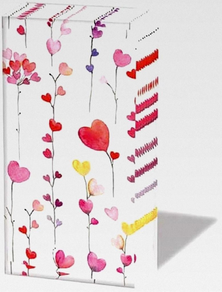 60 Stück Cocktailtaschentücher - Herzgirlanden - Herzen, Liebe, Freundschaft, Hochzeitsmotiv
