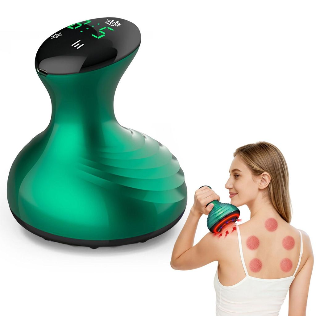 Elektrisches Schröpfmassagegerät zur Hautstraffung – Kabelloses Anti-Cellulite Massagegerät mit Vakuum-Saugfunktion & 9 Intensitätsstufen