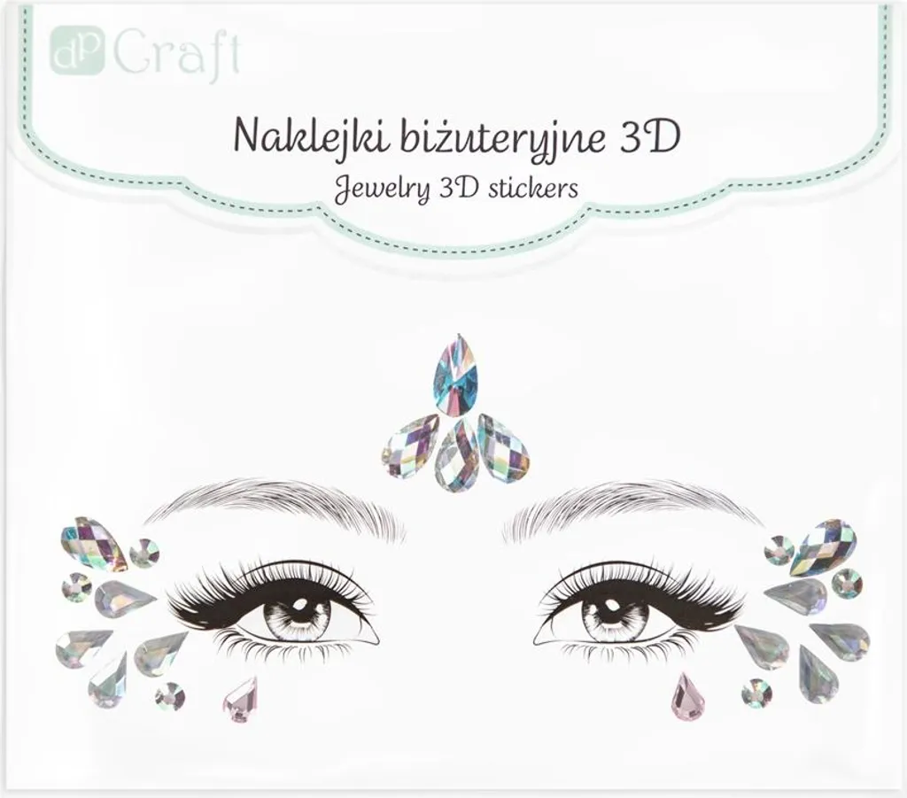 Gemme Viso Adesive Professionali 3D - Brillantini Trucco Carnevale