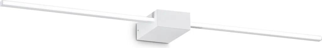 Applique murale LED design Theo en aluminium blanc pour salon et couloir