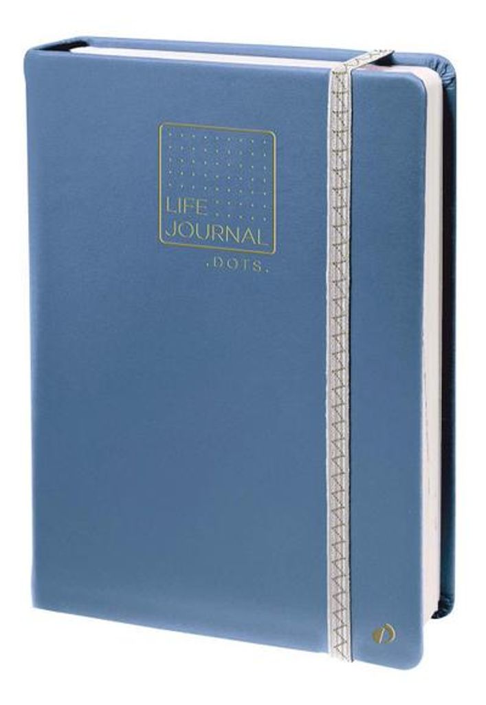 Quo Vadis Life Journal Dots Notizbuch Blau 15x21 cm Clairefontaine-Papier