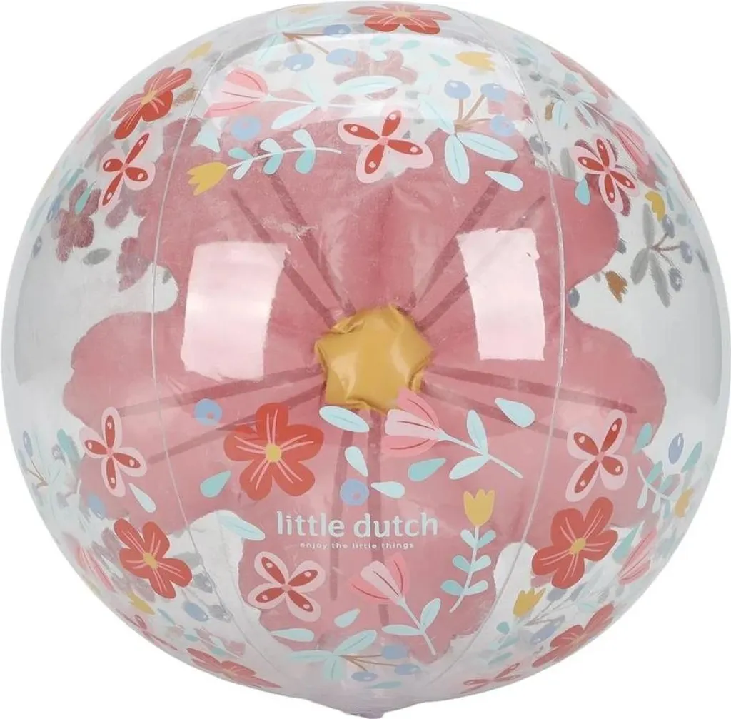 Cadeau de naissance boule fleurs roses Little Dutch - Doudou 35 cm