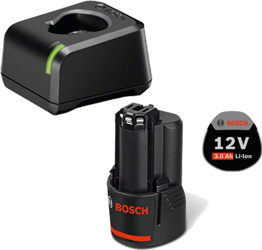 Bosch Kit 12V Start : Batterie 3Ah Li-Ion et Chargeur Rapide GAL 12V-20