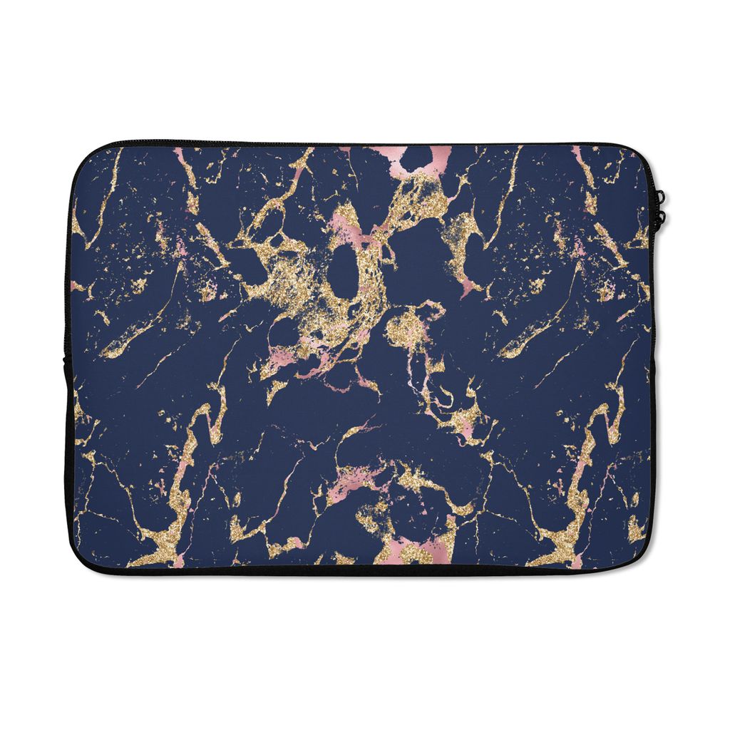 MuchoWow Laptop Hülle 13 Zoll Glitzer - Marmor - Design Laptoptasche - Laptophülle - Sleeve - Rundumschutz
