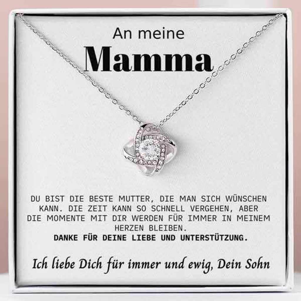 A ma maman - Collier et pendentif plaqué or blanc 14 carats Image du produit 