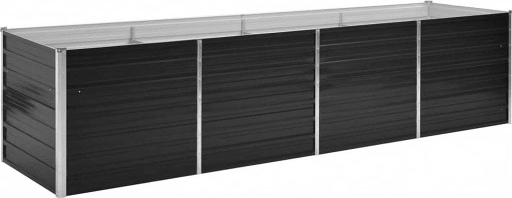 vidaXL Zahradní zvýšený záhon antracit 320 x 80 x 77 cm Obrázek produktu 