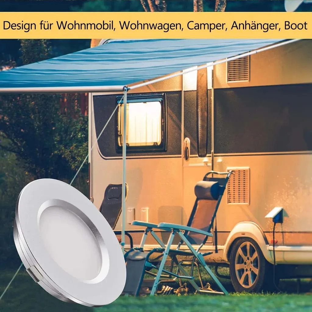 6X 3W Led faretto da incasso piatto bianco naturale 12V Faretti Led Faretti da soffitto Luce da incasso Faretti da soffitto argento per bagno cucina corridoio - 9