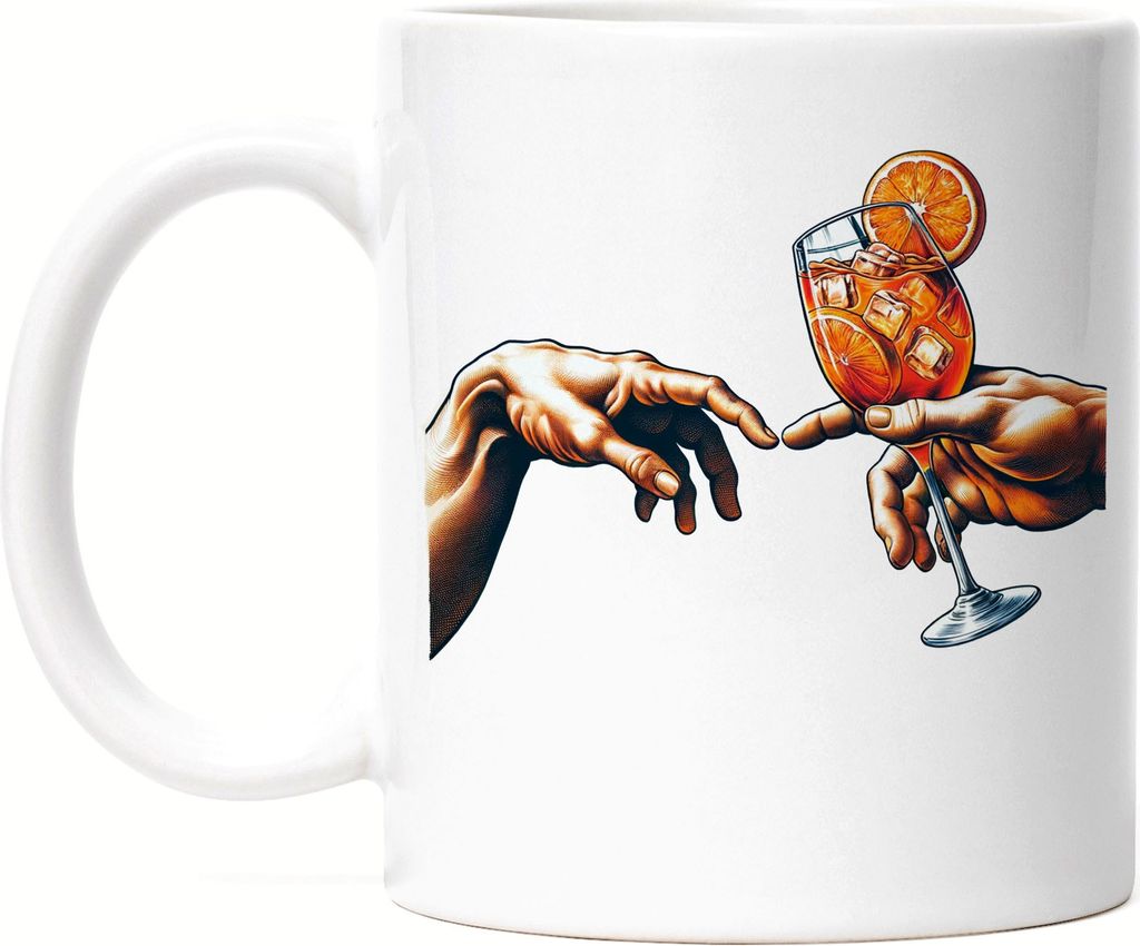 Göttliche Hände Aperol Spritz Tasse Weiß - Einzigartiges Sommergeschenk