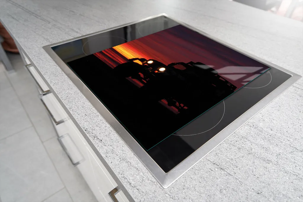 Tagliere in Vetro 45x52 per Camper e Van - Coprifuoco Resistente - 4