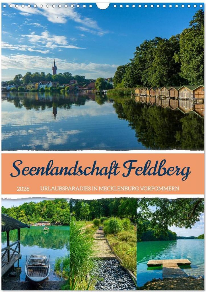 Seenlandschaft Feldberg (Wandkalender 2026 DIN A3 hoch), CALVENDO Monatskalender