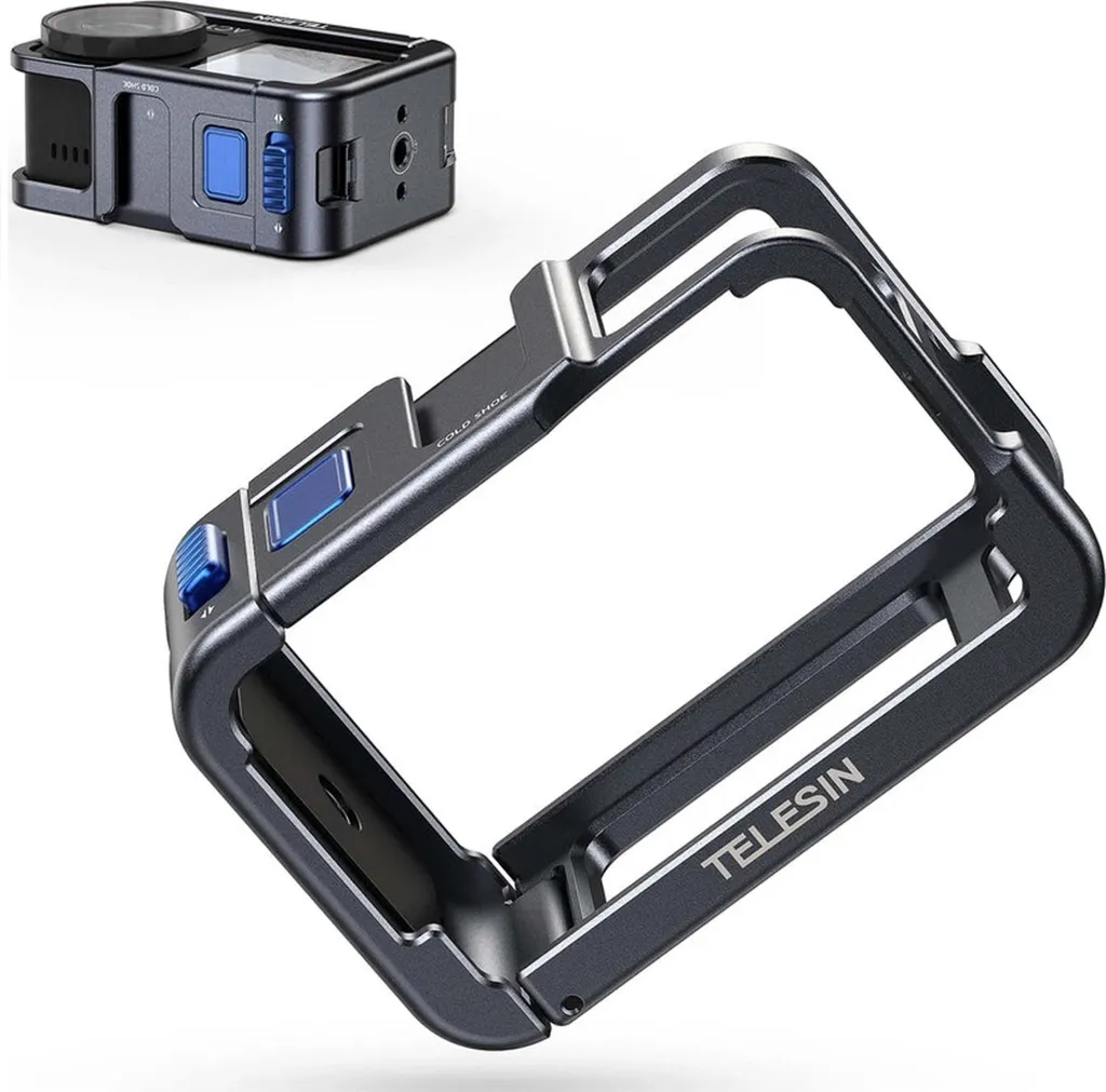 Cage vidéo TELESIN pour DJI Action 3 4 5 idéal pour Vlog et Sport